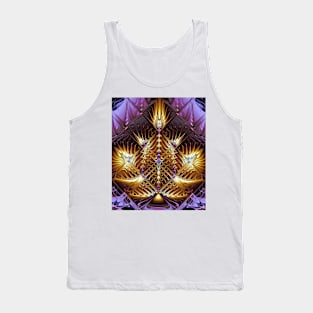 Purple and Gold Ornate Pattern Tank Top